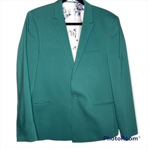 ASOS Seafoam Green One Button Blazer w/ Floral Lining - Size: 43"